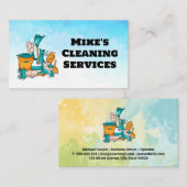 Diensten voor het schoonmaken van huizen | Schoonm Visitekaartje (Voorkant / Achterkant)