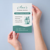 Diensten voor het schoonmaken van huizen Teal Flyer (Hand)