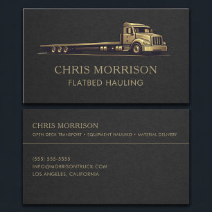 Diensten voor het vervoeren van vrachtwagens op ee visitekaartje