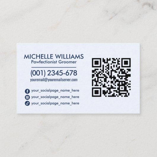 Diensten voor het verzorgen van huisdieren visitekaartje (Achterkant)