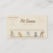 Diensten voor hondenverzorging en verzorging van g visitekaartje (Voorkant)