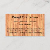 Diensten voor houtbewerkers visitekaartje (Voorkant)