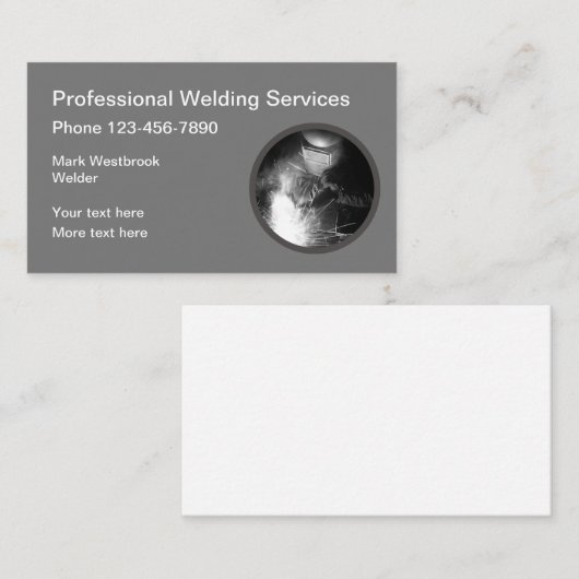 Diensten voor lassen visitekaartje (Voorkant / Achterkant)