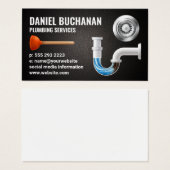 Diensten voor leidingen en leidingen visitekaartje (Voorkant /achterkant)