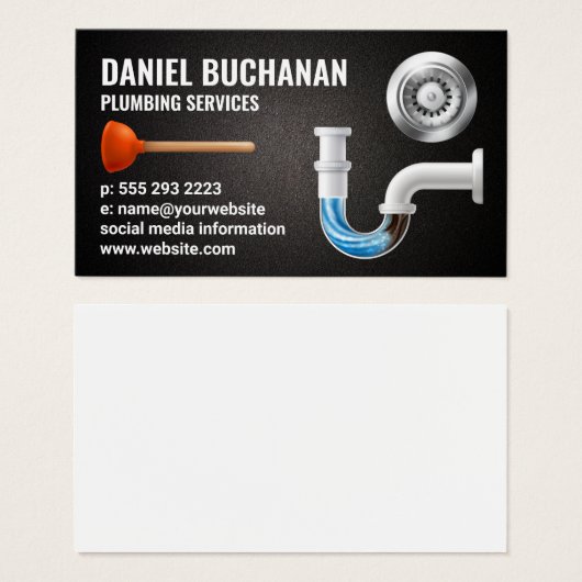 Diensten voor leidingen en leidingen visitekaartje (Voorkant /achterkant)