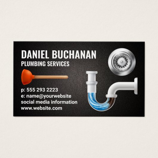 Diensten voor leidingen en leidingen visitekaartje (Voorkant)