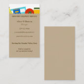 Diensten voor levering van een tas voor supermarkt visitekaartje (Voorkant / Achterkant)