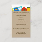 Diensten voor levering van een tas voor supermarkt visitekaartje (Voorkant)