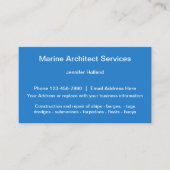 Diensten voor mariene architect visitekaartje (Voorkant)