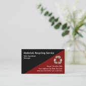 Diensten voor recycling van materialen visitekaartje (Staand voorkant)