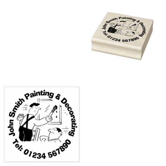 Diensten voor schilderen en decorteren rubberstempel (Gestempeld)