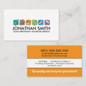 Diensten voor thuisverbetering en reparatie visitekaartje (Voorkant / Achterkant)