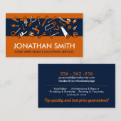 Diensten voor thuisverbetering en reparatie visitekaartje (Voorkant / Achterkant)