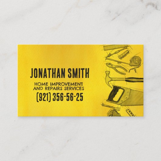 Diensten voor thuisverbetering en reparatie visitekaartje (Voorkant)