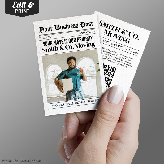 Diensten voor Visitekaartje, verpakking en verplaa Contactkaartje