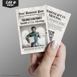 Diensten voor Visitekaartje, verpakking en verplaa Contactkaartje