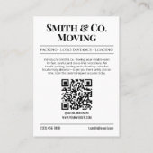 Diensten voor Visitekaartje, verpakking en verplaa Contactkaartje (Achterkant)