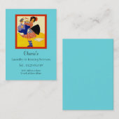 Diensten voor wasgoed en ronding visitekaartje (Voorkant / Achterkant)