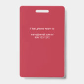 Diensthond Foto Rood Badge (Achterkant)