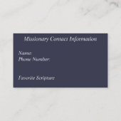 Dienstkaart Contactkaartje (Achterkant)