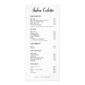 Dienstlijst Rack Card Reclamekaart (Voorkant)