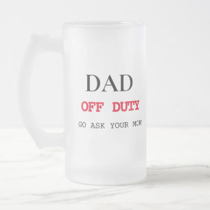 dienstloos   Grappig Vaderdag cadeau Matglas Bierpul