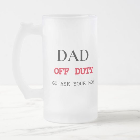 dienstloos | Grappig Vaderdag cadeau Matglas Bierpul (Links)