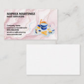 dienstmeisje | Dweil en bezem | Zeepschuim Visitekaartje (Voorkant / Achterkant)