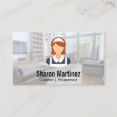 dienstmeisje | Huisdiensten | Schonere Logo Visitekaartje (Voorkant)