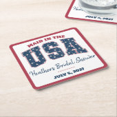 Dienstmeisje in de VS, Sterren, Strepen Bruidsmeis Kartonnen Onderzetters (Schuin)