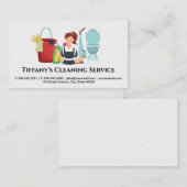dienstmeisje in kledij | Schoonmaakbenodigdheden e Visitekaartje (Voorkant / Achterkant)