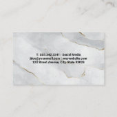 Dienstmeisje met bezem en schoonmaakgerei visitekaartje (Achterkant)