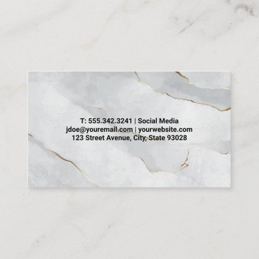 Dienstmeisje met bezem en schoonmaakgerei visitekaartje (Achterkant)