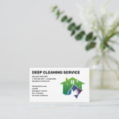 dienstmeisje | Reinigingsdienst Logo Visitekaartje (Staand voorkant)