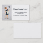 dienstmeisje | schoonmaakdienst visitekaartje (Voorkant / Achterkant)