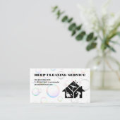 dienstmeisje | Schoonmaakdienst | Zeepbellen Visitekaartje (Staand voorkant)