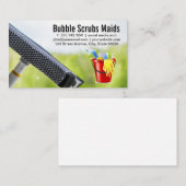dienstmeisje | Schoonmaakvenster van de knijper Visitekaartje (Voorkant / Achterkant)