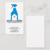 dienstmeisje | Spuitfles Home Cleaning Visitekaartje (Voorkant / Achterkant)