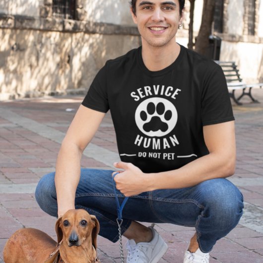 Dienstmens niet aaien t-shirt