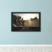 Dienstrecht: Inspirerend prijsopgave 1 Canvas Afdruk (Insitu (Houten vloer))