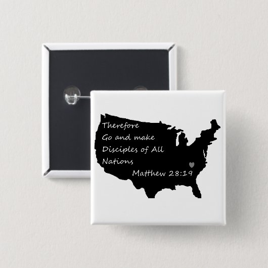 dienstreis vierkante button 5,1 cm (Voorkant /achterkant)