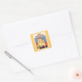 dienstreizen Santa Barbara Vierkante Sticker (Envelop)