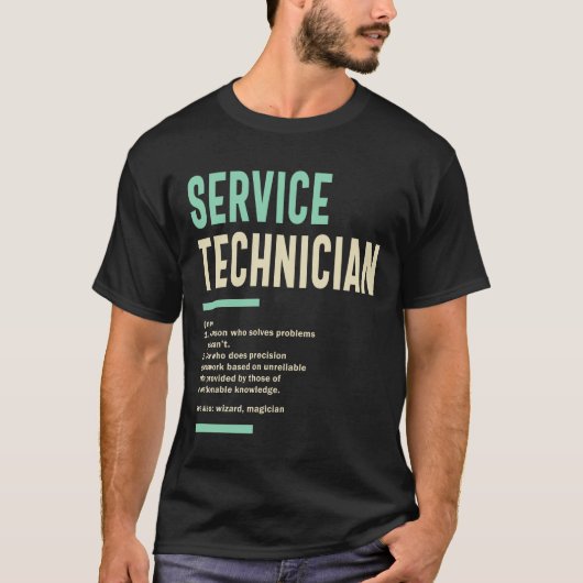 Diensttechnicus Functietaak Beroepsberoep T-shirt (Voorkant)
