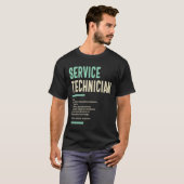 Diensttechnicus Functietaak Beroepsberoep T-shirt (Voorkant volledig)