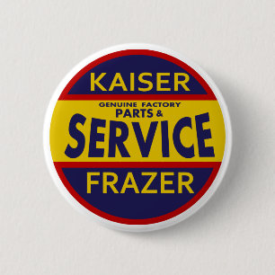 dienstteken Kaiser Frazer rood/blauw Ronde Button 5,7 Cm