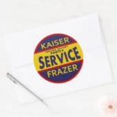  dienstteken Kaiser Frazer rood/blauw Ronde Sticker (Envelop)