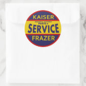  dienstteken Kaiser Frazer rood/blauw Ronde Sticker (Tas)