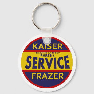  dienstteken Kaiser Frazer rood/blauw Sleutelhanger