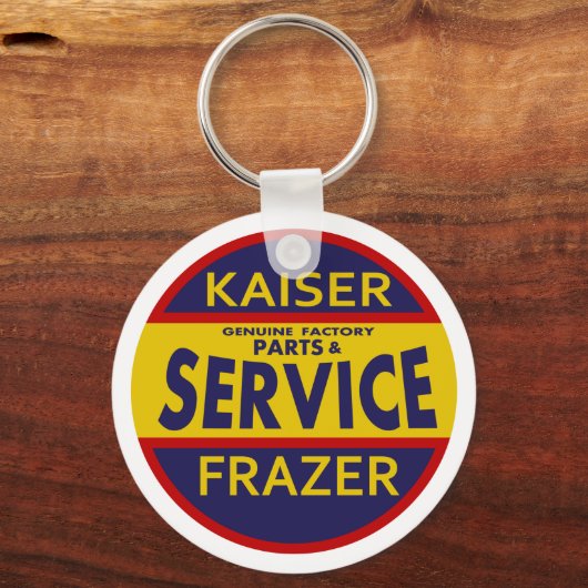  dienstteken Kaiser Frazer rood/blauw Sleutelhanger (Voorkant)