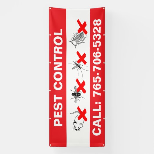 Dienstverlening ongediertebestrijding aangepaste b spandoek (Verticaal)